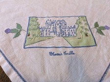 Vintage Scottish Embroidered Tray cloth
