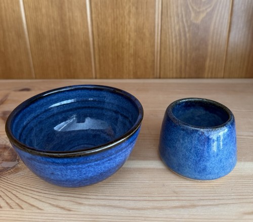Vintage studio pottery blue - studio,