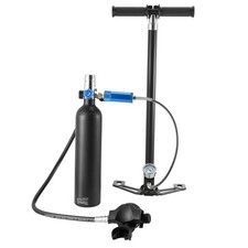 1L Scuba Tank 98.43 ft Diving Depth Refillable Snorkel Air Tank with Pump