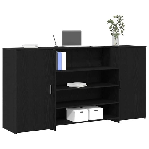 Reception desk black oak - reception,