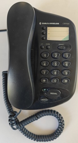 Retro corded telephone working - retro,