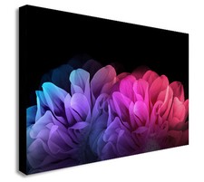 COLOURFUL FLOWERS ABSTRACT MODERN Canvas Wall Art Framed Print. Various Sizes