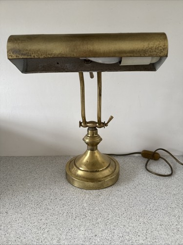 Vintage brass desk - brass, banker
