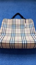 VINTAGE  BURBERRY  - Used Nova Check Medium Tote Bag  in Good Condition