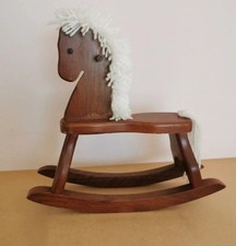Small wooden shabby rocking - wooden,
