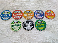 8 vintage OLD DAIRY BREWERY(Kent) Beer pump clip badges  - CLOSED DECEMBER 2022