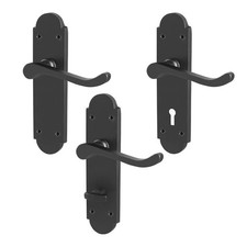 Black Victorian Scroll Door