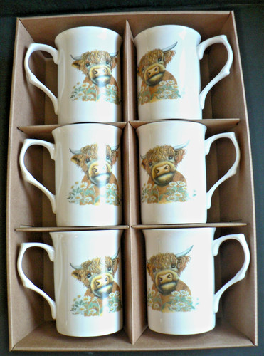 Highland cow bone china - highland,