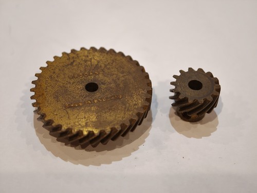 Meccano brass helical gears