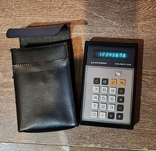 Vintage Retro 1970s Calculator LLOYTRON LED accumatic 320 With Original case 