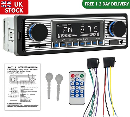 Retro classic car radio - radio, 1