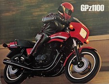 1982 Kawasaki GPz1100 4-page brochure-literature GPzZ 1100 NOS