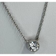 De Beers Forevermark 1/3CT Natural Diamond Necklace 18K White Gold Luxury Gift