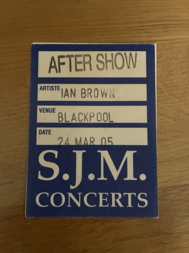 Ian brown backstage - backstage, pass