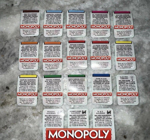 2025 mcdonald monopoly - 2025,