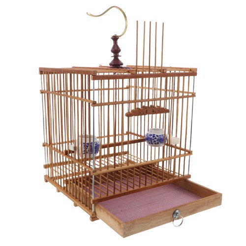 Vintage bamboo bird cage - bamboo,