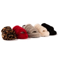 AUS WOOLI Australia Women's Sheepskin Wool Ankle Sorrento Sandals