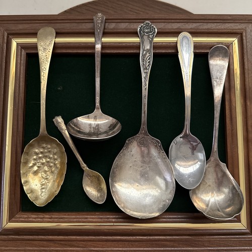Antique silver berry spoon lot - silver,