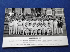 1971, TEAM PHOTO FOR LANCASHIRE COUNTY CRICKET TEAM, REAL PHOTO POSTCARD