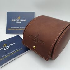 Breitling Used Leather Watch Roll Box Case Pouch Navitimer Superocean Endurance 