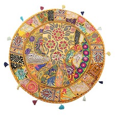 Ottoman Round Pouf Vintage