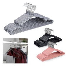 20 40 Pack Premium Rubber Coated Metal Hangers Adults Shirt Suit Trousers Dress