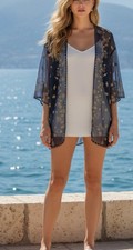 Vintage ZANDRA Rhodes Navy