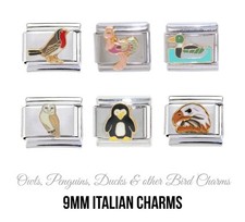 Birds 9mm Italian Charm - Fits 9mm classic Italian charm bracelets
