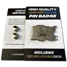 Pirate flag polished pewter - flag,