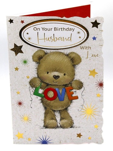 Large husband birthday card - husband,
