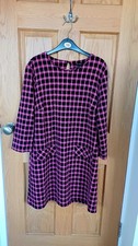 Ladies Pink and Black 3/4 Sleeve Midi Dress Size 12 New Look