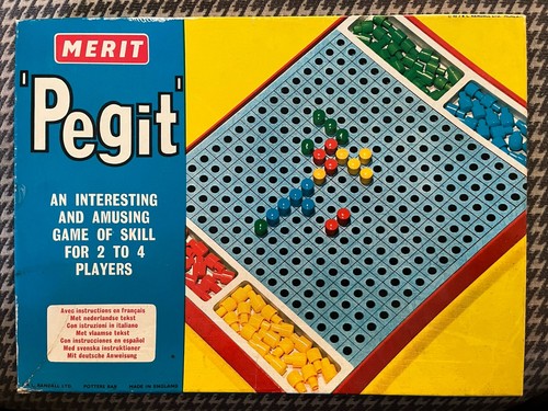 Merit pegit board game - merit, 1960s