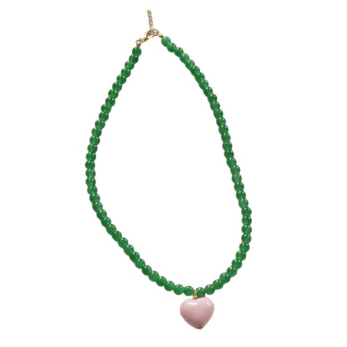Colorful acrylic beads - beads, heart