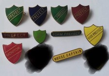 School Prefect, Monitor, House Captain, Head Girl Badges, Sold Separately. 