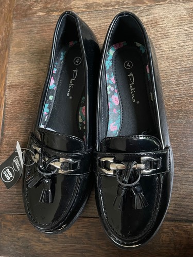 Platino black patent loafers - platino,