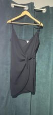 Black Wrap Mini Dress UK 12