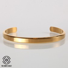 Men Women Bracelet Cuff Open Bangle Silver Gold Black Adjustable Stainless Steel