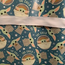 Baby Yoda Gift Wrap Set, Paper And Ribbon, see description