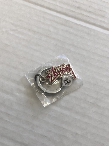 Stussy metal red logo rings - stussy,