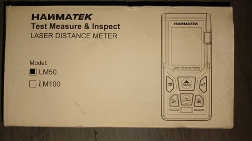 Laser distance meter boxed new - meter,