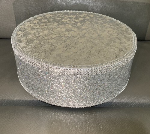 Sparkling silver round podium - sparkling,