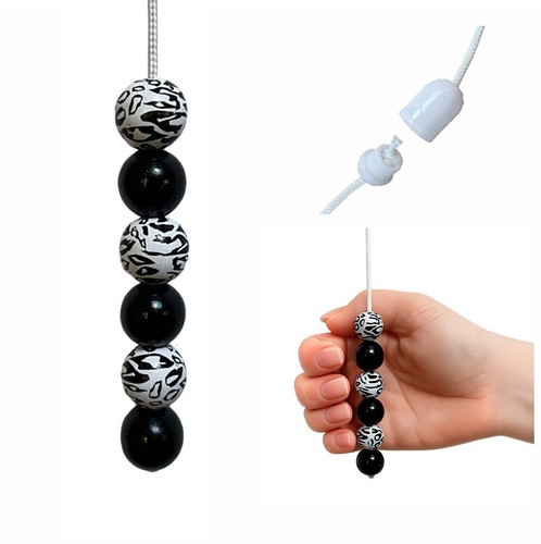 Wooden bead light pull with - bead,