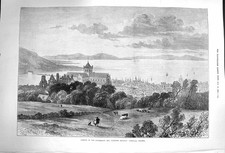 Old Antique Print 1874