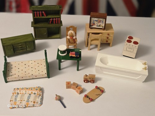 Vintage dolls house furniture - dolls,