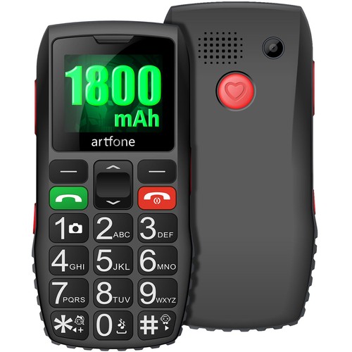 Artfone black big button - c1, black,big