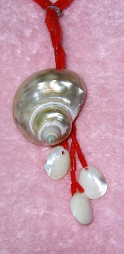 Red coral necklace with - necklace,