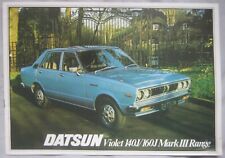 1977 Datsun Violet 140J/160J MkIII range Brochure Pub. No. S24.XXM.143.XII/77.ID