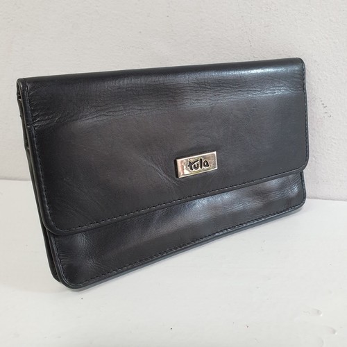 Tula black soft leather purse - black,