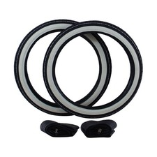 Set Whitewall Tire Tube 2x Kenda K252 2.25-17 (2 1/4 x 17) Hercules Prima