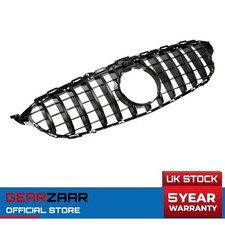 GRILLE Compatible with MERCEDES C CLASS W205 C205 C220 W/ Camera Hole GT STYLE